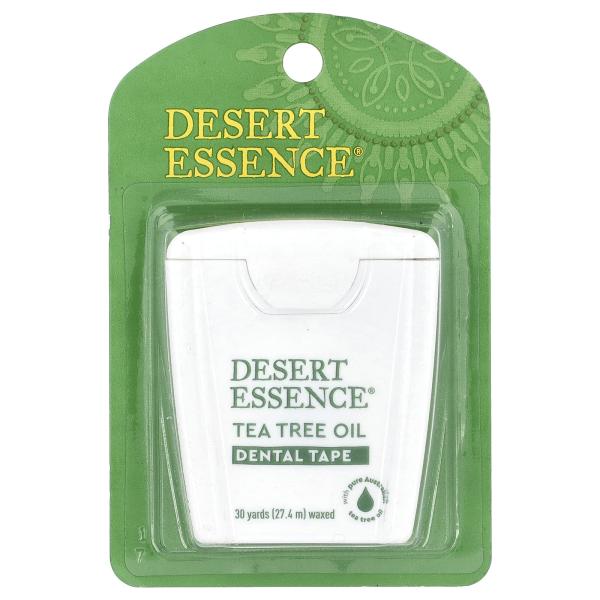 Desert Essence, Зубная лента с маслом чайного дерева, покрытая воском, 30 ярдов (27,4 м)