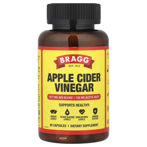 Bragg, Яблочный уксус, 90 капсул
