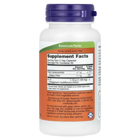 NOW Foods Fo-Ti He Shou Wu Горец многоцветковый 560 мг 100 капсул NOW Foods Fo-Ti He Shou Wu Горец многоцветковый 560 мг 100 капсул
