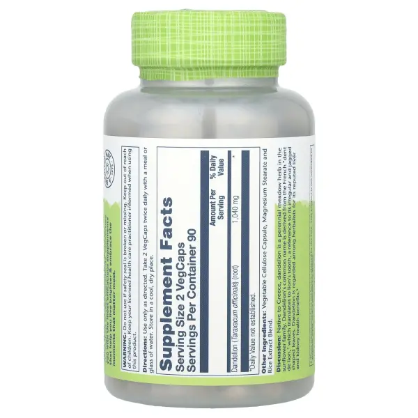 Solaray, True Herbs, одуванчик, 180 растительных капсул (520 мг в 1 капсуле) – оригинальная продукция AthleticFuel