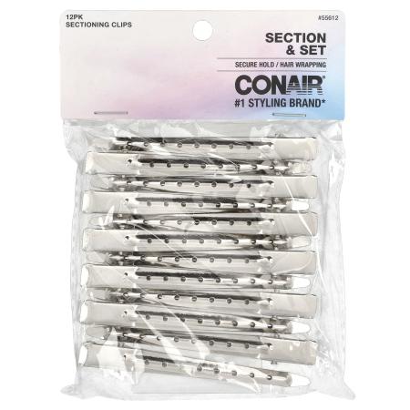 Conair, Раздел и набор, Зажимы для секций, 12 шт.