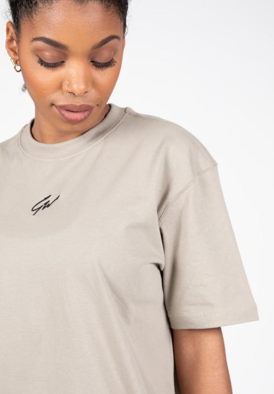 Gorilla Wear Женская футболка Bixby Oversized T-Shirt Beige