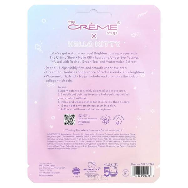 The Creme Shop, Hello Kitty®, Star Of My Eye, гидрогелевые патчи для снятия отеков под глазами, 2 шт