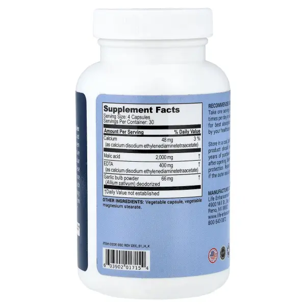 Life Enhancement, EDTA Chelator Complex, 120 вегетарианских капсул – оригинальная продукция AthleticFuel