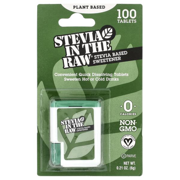 In the Raw, Stevia In The Raw®, подсластитель на основе стевии, 100 таблеток, 6 г (0,21 унции)