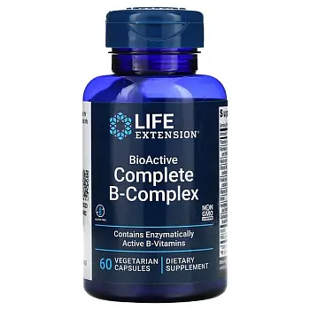 Фото Life Extension Биоактивный комплекс витаминов группы B 60 капсул