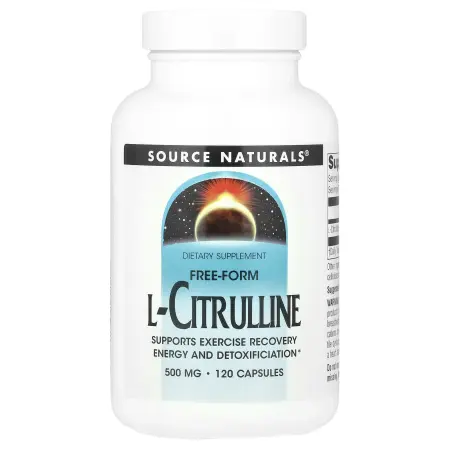 Source Naturals, L-цитруллин, 500 мг, 120 капсул – оригинальная продукция AthleticFuel