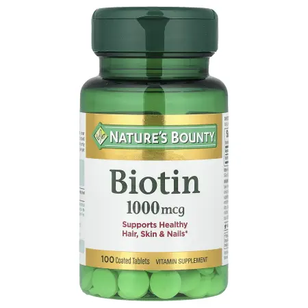 Nature's Bounty, Биотин, 1000 мкг, 100 таблеток с оболочкой