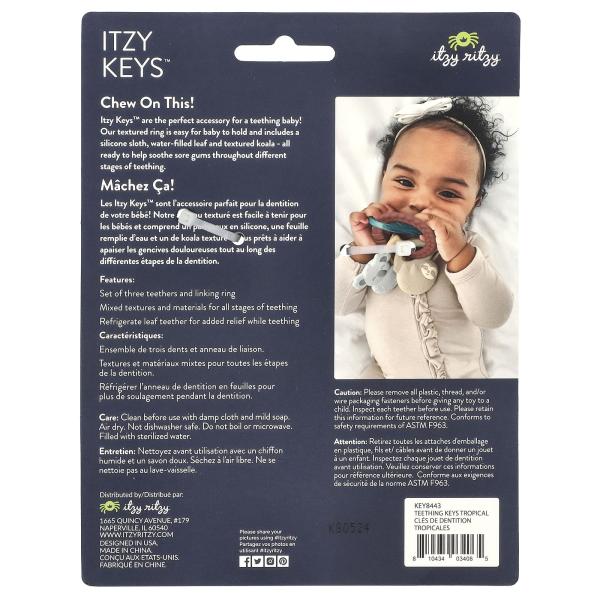 itzy ritzy Ключи для прорезывания зубов для детей от 3 месяцев