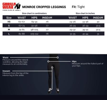 Gorilla Wear Женские леггинсы Monroe Cropped Leggings Black