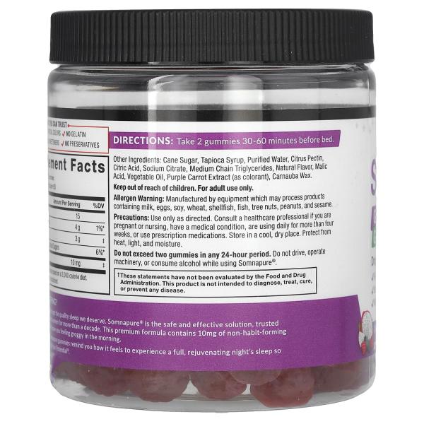 Force Factor, Somnapure®, вкусные жевательные таблетки с мелатонином, ягодный вкус, 120 жевательных  Force Factor, Somnapure®, вкусные жевательные таблетки с мелатонином, ягодный вкус, 120 жевательных