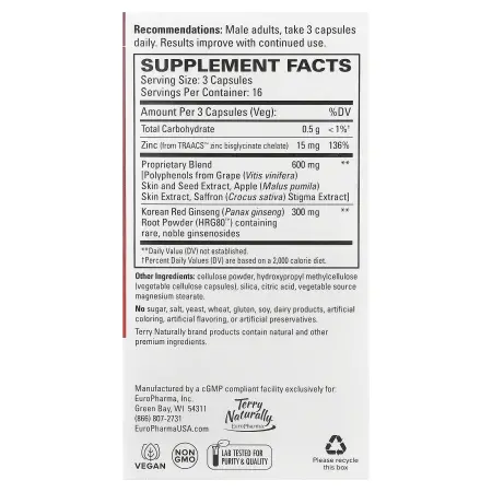 Terry Naturally, HRG80, красный женьшень, 48 капсул – оригинальная продукция AthleticFuel