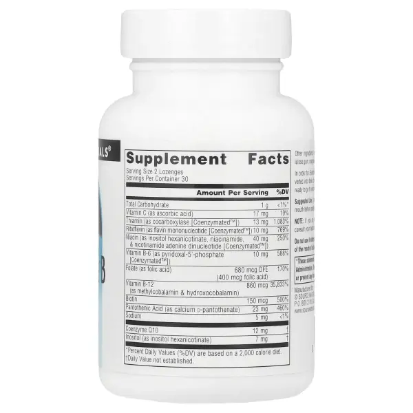 Source Naturals, Coenzymate™, комплекс витаминов группы B, апельсиновый вкус, 60 пастилок – оригинальная продукция AthleticFuel